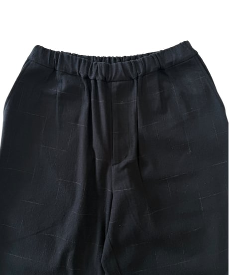 YOKO SAKAMOTO / WIDE EASY PANTS brushed flannel -BLACK-