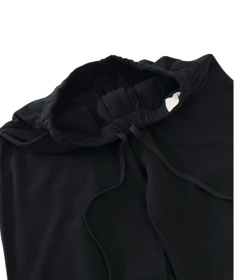 YOKO SAKAMOTO / TRACK PANTS brushed wool fleece -BLACK-