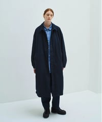 SANMONT / Long Over Coat- Dark Navy -