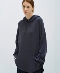 SANMONT / シルクノイル ニットフーディー - Dark Navy -