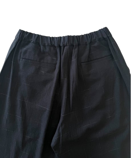 YOKO SAKAMOTO / BAGGY EASY PANTS brushed flannel -BLACK-