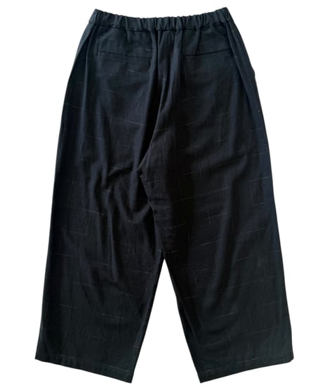 YOKO SAKAMOTO / BAGGY EASY PANTS brushed flannel -BLACK-