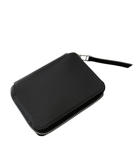 Post Production / MID WALLET vachetta -BLACK-