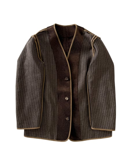 Nomàt / REVERSIBLE JK needle wool -BROWN-