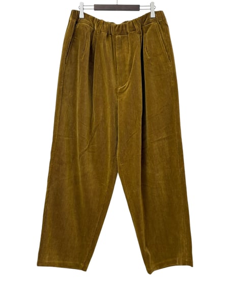 YOKO SAKAMOTO / DOUBLE PLEATED WIDE EASY PANTS corduroy -AMBER-