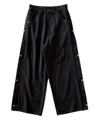 Nomàt / BOILER PANTS cotton wool denim -DARK BROWN-