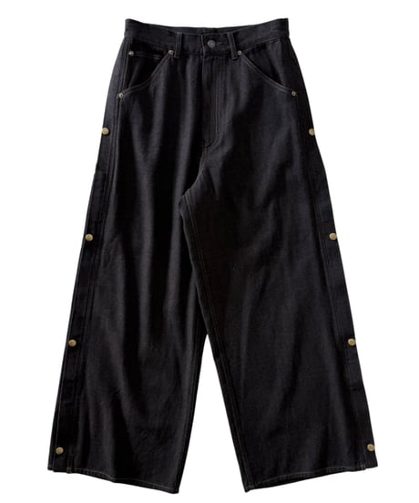 Nomàt / BOILER PANTS cotton wool denim -DARK BROWN-