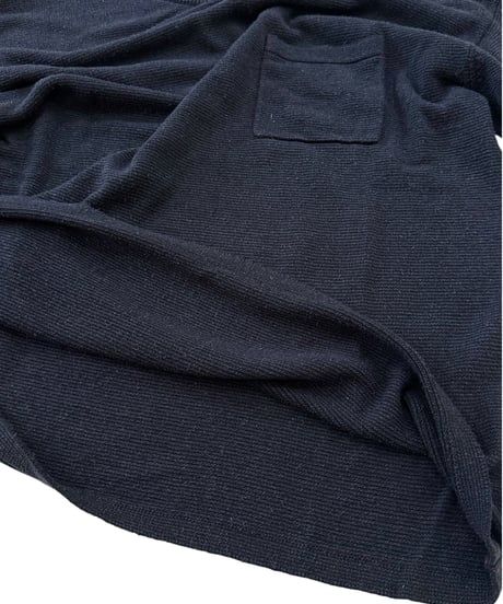 SANMONT / Silk Noir Knit L/S Crew Neck - Dark Navy -