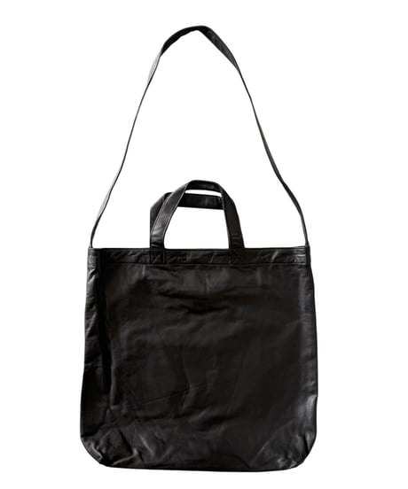 YOKO SAKAMOTO / RESEARCHER BAG LARGE full grain leather -BLACK-