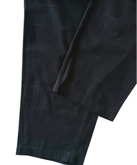YOKO SAKAMOTO / WIDE EASY PANTS brushed flannel -BLACK-