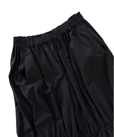 Nomàt / SHIRRING SKIRT -BLACK-