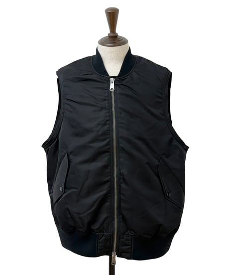 The DUFFER N NEPHEWS / CUT OFF FLIGHT VEST -BLACK-