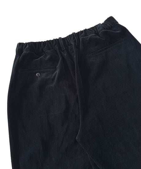 YOKO SAKAMOTO / DOUBLE PLEATED WIDE EASY PANTS corduroy -BLACK-