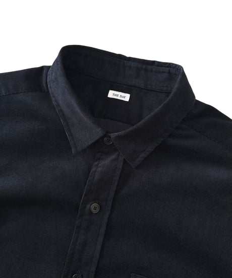 THE DAY / ORGANIC COTTON CORDUROY SHIRT -BLACK-
