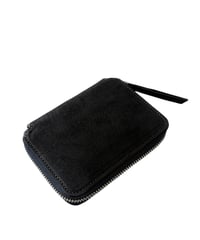 Post Production / MID WALLET horse nuback -VINTAGE BLACK-