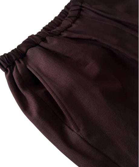 YOKO SAKAMOTO / RELAX EASY PANTS wool gabardine -BLACK×BROWN-