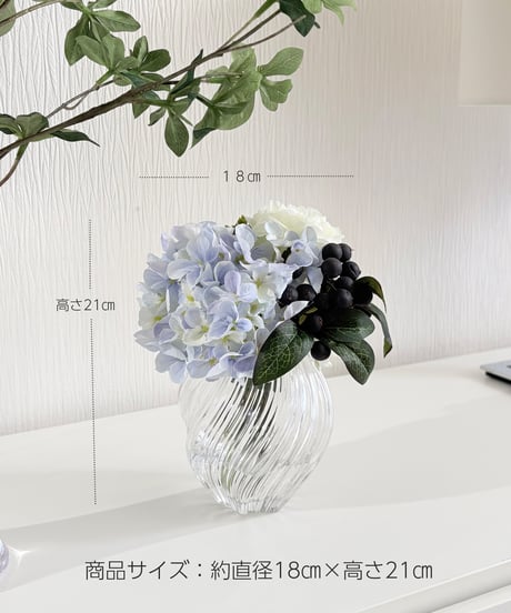 【紫陽花とローズのウォーターアレンジメント】