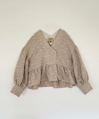 ラメダイヤethnicカシュクールブラウス  gold/silver