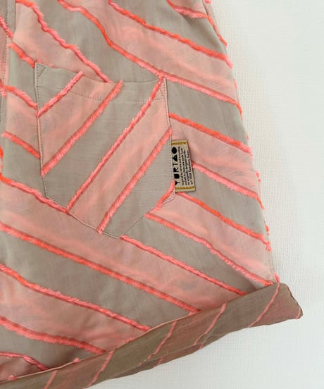 NEON LINE カットJQ ショートパンツ　pink×beige