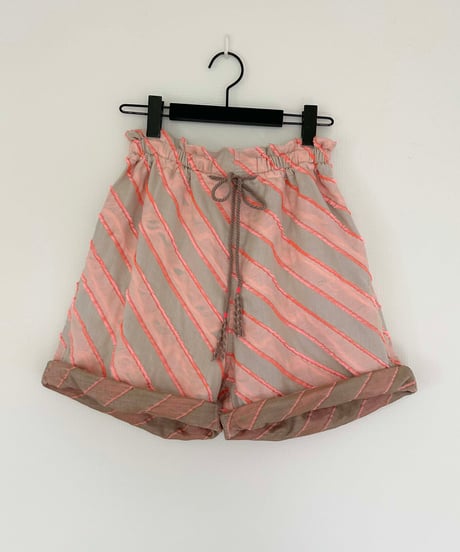 NEON LINE カットJQ ショートパンツ　pink×beige