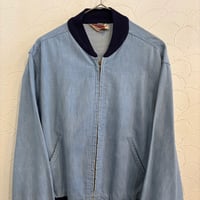 60s Sears HERCULES Zip up Chambray Jacket M