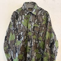 80s DEERSKIN TREBARK Camo Chamois Cloth L/S Shirt made in usa Medium
