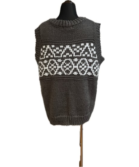 (PALM RICHE)ノルディックジップニットベスト/32896A-2