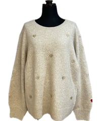 (ROSIEE)ハート刺繍散りばめニット/R891234