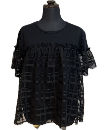 (etAlors)シアーチェックレイヤードトップス/U06-1009(¥14080)