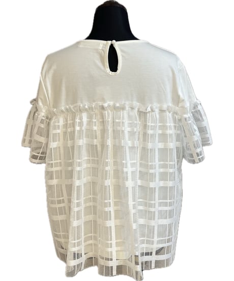 (etAlors)シアーチェックレイヤードトップス/U06-1009(¥14080)