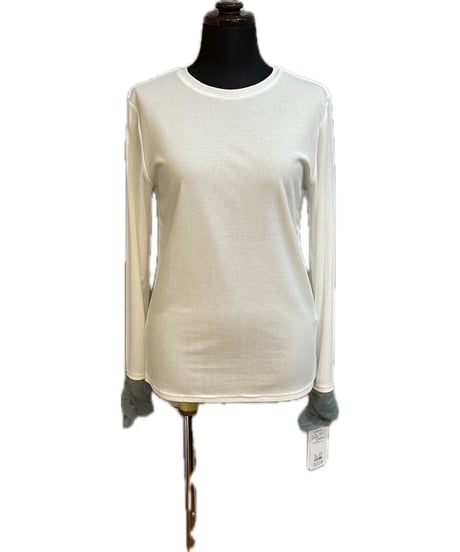 (Dignite collier)シアーカフスロングスリーブT/80267005(¥9790)