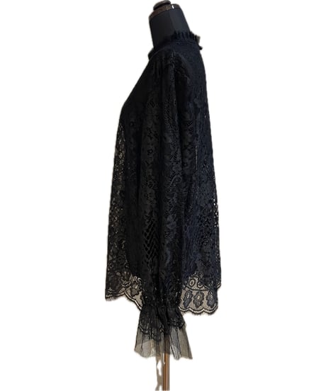 (Piacere)ハイネックレースフリルトップス/P16500