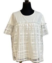 (etAlors)シアーチェックレイヤードトップス/U06-1009(¥14080)