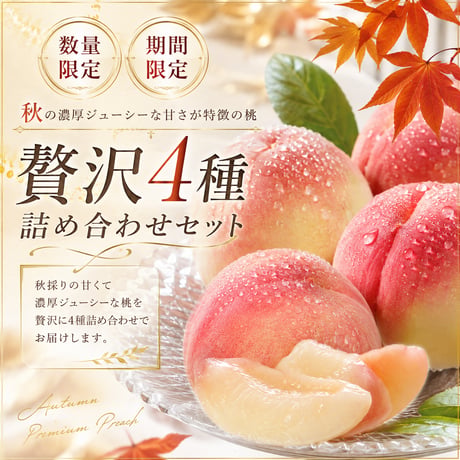 🌟数量限定🌟秋の濃厚厳選桃　贅沢4種詰め合わせ〈1-4kg〉