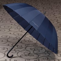 オリジナルロゴ入り傘（ワンタッチ布傘 ネイビー 65cm）