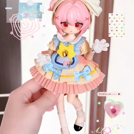 【予約販売：2026年9月頃 お届け予定】<初回予約特別価格>Oi studio 「スイーツパーティー」小型ドール向け ドール用の服 7点セット