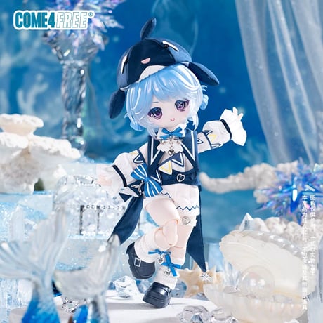 【予約販売｜9月頃 お届け予定】COME4FREE「童話シリーズ：キラキラクジラ」1/6スケール 小型ドール向け ドール用の服 7点セット