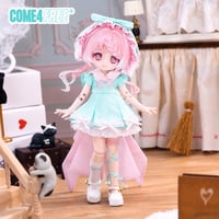 【現品販売】COME4FREE「日常シリーズ：ミントピーチ」1/12スケール 小型ドール向け ドール用の服 5点セット