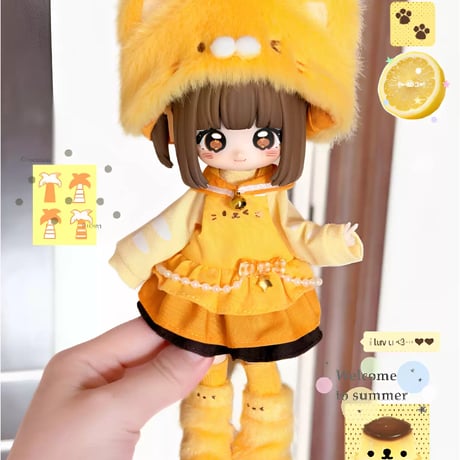 【予約販売：2026年9月頃 お届け予定】<初回予約特別価格>Oi studio 「もふもふ隊」1/12スケール 小型ドール向け ドール用の服 5点セット【全2種類・選択可能】