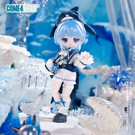 【予約販売｜9月頃 お届け予定】COME4FREE「童話シリーズ：キラキラクジラ」1/6スケール 小型ドール向け ドール用の服 7点セット