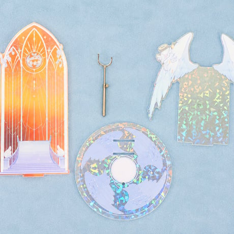 【現品販売】TENCYスタジオ「光と影：光翼学院」白翼ディスプレイスタンド