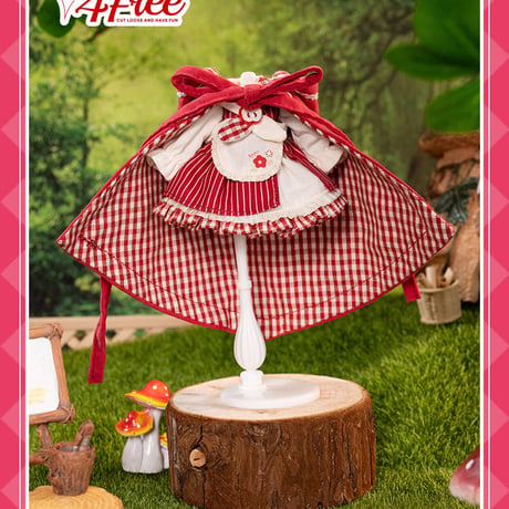 【現品販売】COME4FREE「童話シリーズ：林檎日記」1/12スケール 小型ドール向け ドール用の服 5点セット