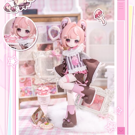 【予約販売｜12月頃 お届け予定】<公式初回予約特典付>Kako Lab「菓子工房」特1/6スケールBJDブラインドドールシリーズ
