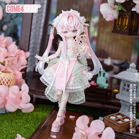 【予約販売｜8月頃 お届け予定】COME4FREE「中華風シリーズ：ピーチウーロン」1/8スケール 小型ドール向け ドール用の服 7点セット