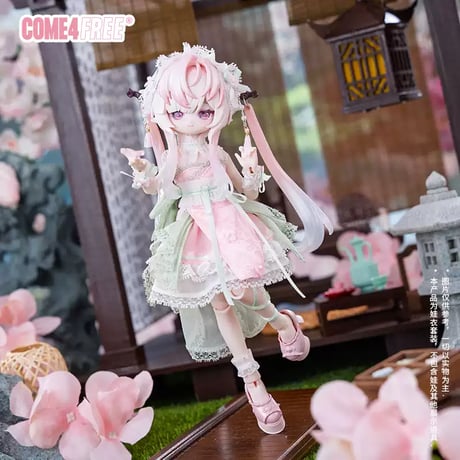【予約販売｜8月頃 お届け予定】COME4FREE「中華風シリーズ：ピーチウーロン」1/8スケール 小型ドール向け ドール用の服 7点セット
