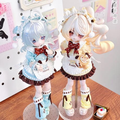 【予約販売：2026年9月頃 お届け予定】<初回予約特別価格>Oi studio 「スイーツ見習い」小型ドール向け ドール用の服 6点セット【全3種類・選び可能】