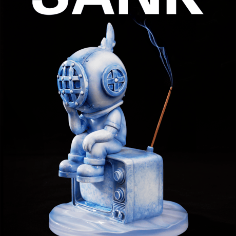【予約販売：2026年11月～2026年12月頃お届け予定】SANK TOYS「インセンスホルダー『漂流電波』チャイナブルー」【コレクションフィギュア】