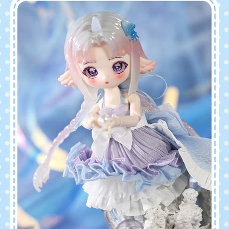 【予約販売：8月後半 お届け予定】PENNY'S BOXオリジナル 「潮の秘語」小型 BJD球体関節可動ドールボディ 「B05人魚素体」単品【白肌・透明魚尾】