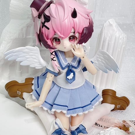 【現品販売】TENCYスタジオ「セーラー制服」小型ドール向け ドール用の服【4点セット】