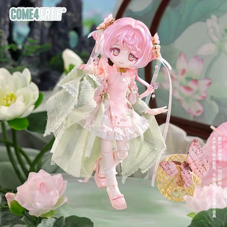 【予約販売｜8月後半 お届け予定】COME4FREE「国風シリーズ：桃花爛漫」1/12スケール 小型ドール向け ドール用の服 8点セット